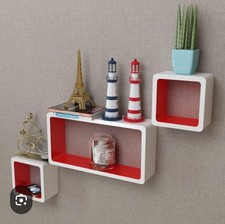 3pcs Floating Wall Cube White