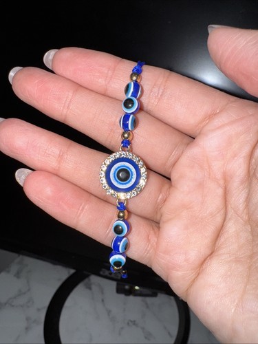 Evil eye adjustable bracelet - evil,