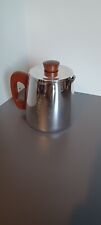 Sona Aluminum Coffee Pot Teak Handle & Knob Retro 1960's Style J-122