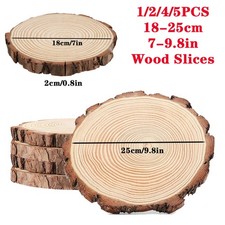 1/2/5PCS Rustic Wooden Log Slice Tree Bark Wedding Table Centerpiece Cake Stand