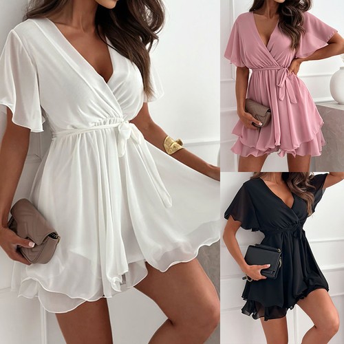 Women neck chiffon wrap - v,