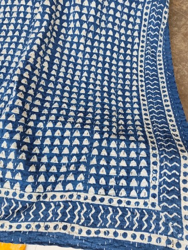 Indian handmade kantha floral - kantha,