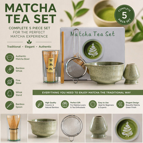 Matcha gift set handmade - matcha,