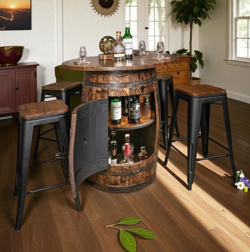 Handcrafted whiskey barrel - handcrafted, bar