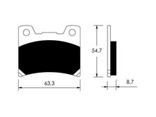 P10784 ORGANIC REAR BRAKE PADS