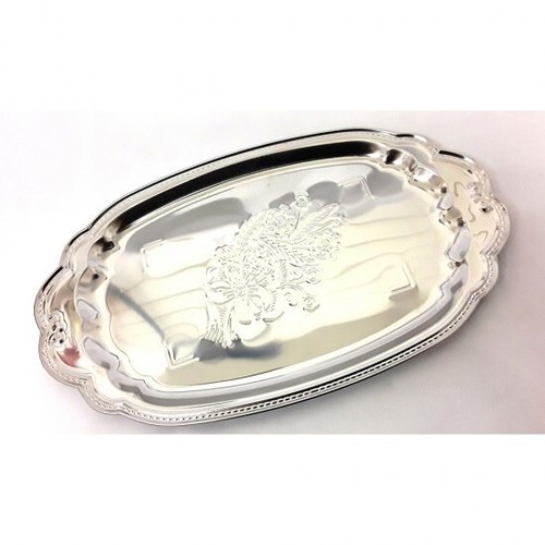 Oval serving tray - 3x, stainless