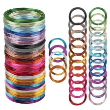 ALUMINIUM MODELLING JEWELLERY CRAFT WIRE 1mm 1.5mm 2mm & 3mm W1 10 Colour SET