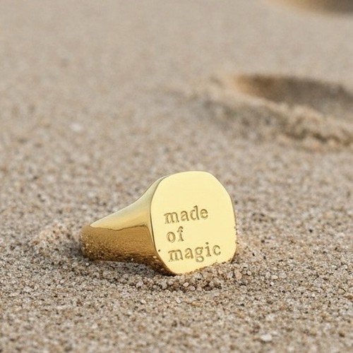 Gold signet stainless - stainless, steel