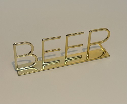 Metal gold beer - metal, table