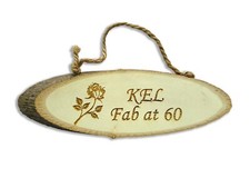 Small personalised wooden sign