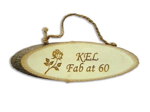 Small personalised wooden sign