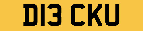 Dick deck number plate dicky - deck,