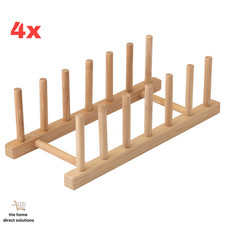 4x IKEA OSTBIT Bamboo Plate