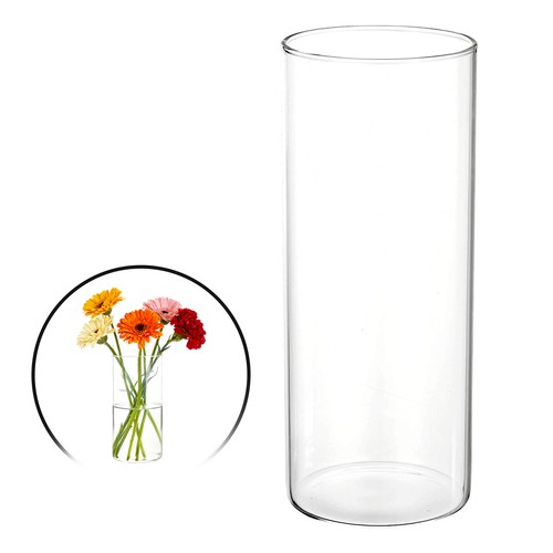 Clear cylinder vases inch - clear, 8