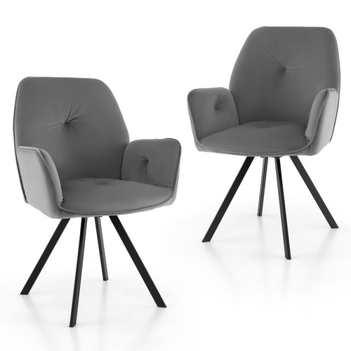 2pcs swivel accent chairs - 2pcs,