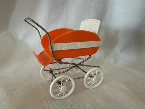 Vintage orange white doll - white,
