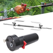 Electric Rotisserie BBQ Grill Roaster Spit Rod Chicken Pig Meat Motor Kit