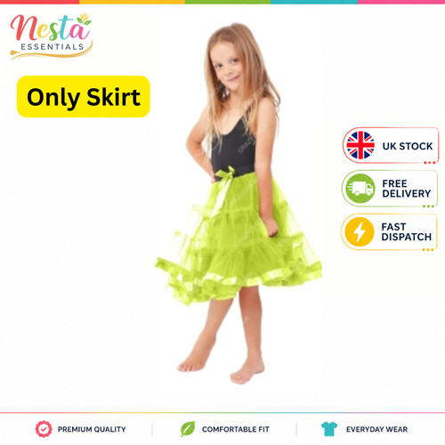 Girls yellow layer petticoat - girls, 2
