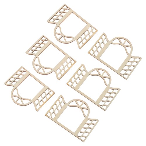 6pcs mini wood window - 6pcs,