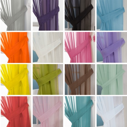 Pair voile tie backs - pair,