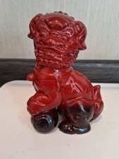 Royal Doulton Flambe Dog Of Fo Figurine Made in England
