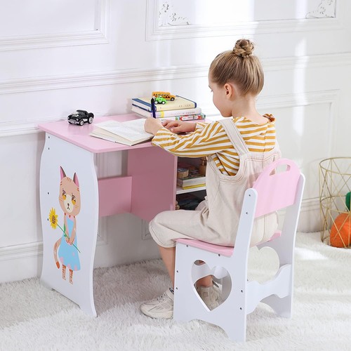 Wooden kids desk and - chair, set
