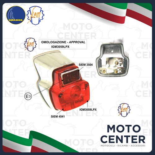 Siem chrome taillight - siem, piaggio