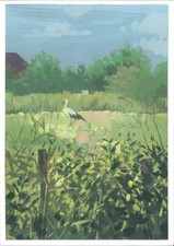 original painting A4 158KIv artwork acrylic modern landscape