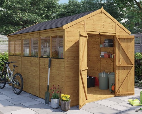 Wooden garden shed apex roof - wooden,