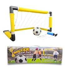 Kids Backyard Soccer Set – Twin Goal Posts with Net, Ball & Accessories