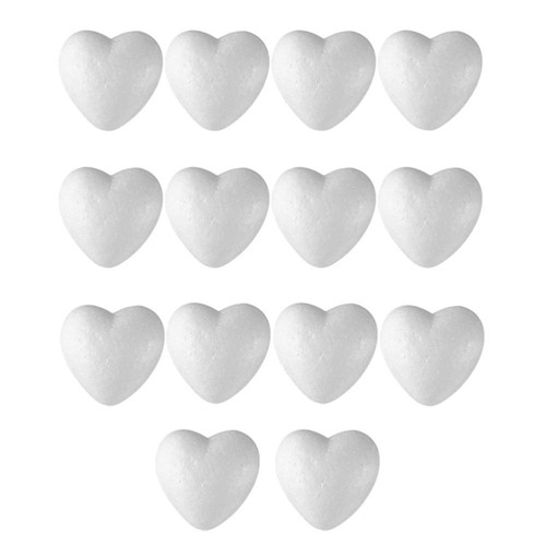 14pcs polystyrene hearts heart - 14pcs,
