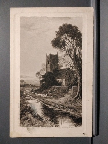 Postcard the village church - postcard,