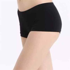 Ladies Boxer Panties Ice Silk Seamless Mid Waist Briefs Knickers Shorts 3 Pack