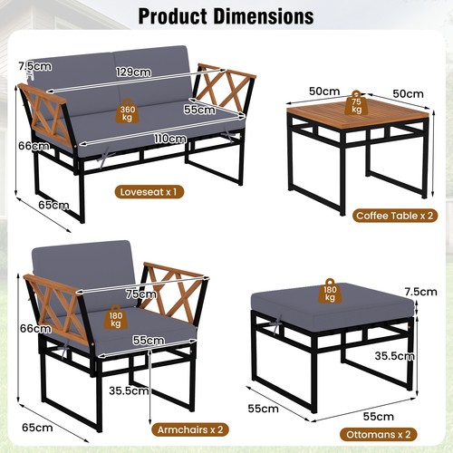Patio acacia wood chairs - wood,