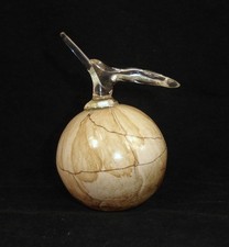 Art Glass Beige Apple Fruit