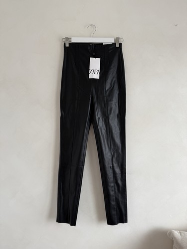 Zara faux leather leggings - leather,