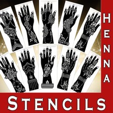 Mehndi Mandala Hand Henna Stencils Art Template India Lace Body Temporary Tattoo