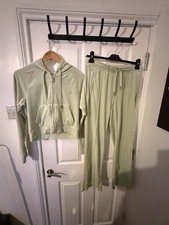 Juicy Couture Women's Tracksuit Set Size Medium Mint Colour Velvet Very Good