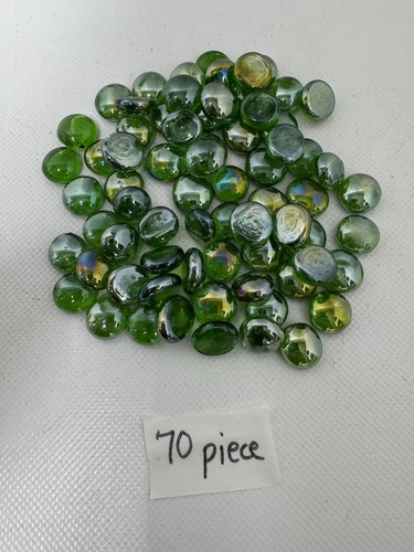 Green glass pebbles flat - 70,