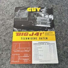 VTG GUY BIG J4T TRUCK CHASSIS ORIGINAL FACTORY SALES ONE PAGE BROCHURE - German