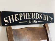 Shepherds hut sign vintage - shepherds,