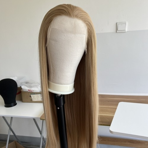 Honey blonde lace front wigs - front,