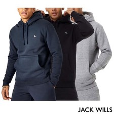 Jack Wills Men's Logo Hoodie in Navy, Grey & Black, New