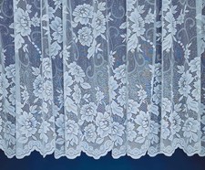 White rose floral net - white,