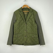 Musto Quilted Jacket Womens 12 Green Short Padded Insulated Lovat Tweed Smart