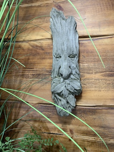 Stone garden green man - garden, leaf