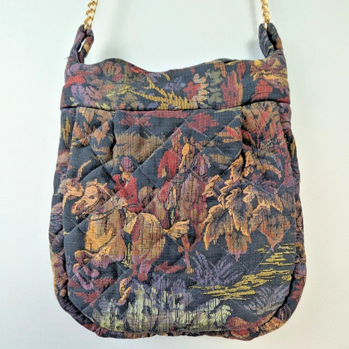 Tapestry shoulder bag quilted - tapestry,