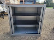 Used Storage Tambour Cupboard – Medium Size Lockable Office Cabinet with Shelves