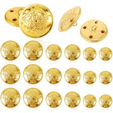 Ouligay 18Pcs Gold Buttons for Blazers Metal Blazer Buttons Set Vintage Brass...