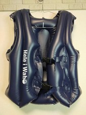 Navy blue PVC vest inflatable